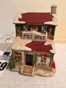 Illuminated Post Office Christmas Village Decoration