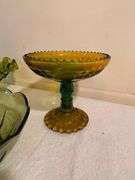 Assorted Green Glass Bowls