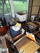Salvage Lot- Misc. Items Including- Glassware, Furniture, Clothe Rack, Window, Jumper Cables, Etc. (BUYER RESPONSIBLE FOR REMOVAL)