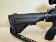 Heckler & Koch MR 762 A1 Semi-Automatic Rifle with Weaver scope, bipod, and sling.