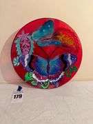 Decorative Butterfly Wall Plaque - 18 Inch Diameter