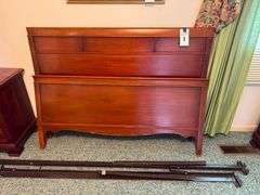 Full Size Wooden Bed Frame with Headboard and Footboard