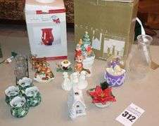 Variety of Christmas candle, Holders, and Decorative Items (2 in box)