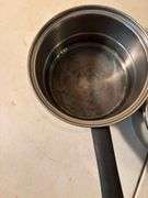 Set of Three Stainless Steel Saucepans