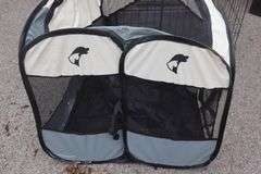 Folding Dog Kennel (20"x18"x23"), Dog Play screen & Bow Target