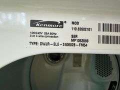 Kenmore Imperial Series Super Capacity Plus Dryer