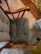 Wood Rocking Chair with Padded Seat