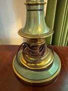Green and Brass Table Lamp