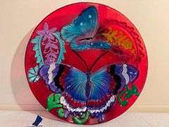 Decorative Butterfly Wall Plaque - 18 Inch Diameter