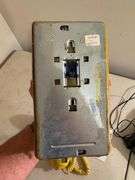 Vintage Yellow Western Electric 911 Rotary Wall Phone and Unitech XK-3005 Answering Machine
