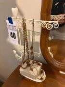 Costume Jewelry with Stand and Box