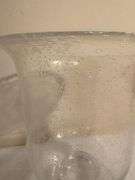 Large Clear Glass Vase with Bubble Design