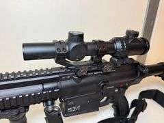 Heckler & Koch MR 762 A1 Semi-Automatic Rifle with Weaver scope, bipod, and sling.