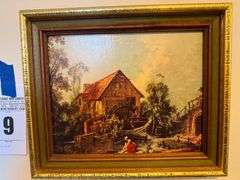 Framed Print of a Watermill Landscape