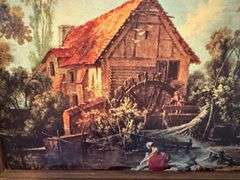 Framed Print of a Watermill Landscape