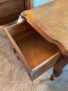 Small Wood End Table with Drawers