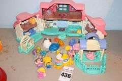 2 Plastic Playset Houses and a large variety of characters, animals & additional Items