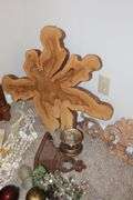 Variety of Decorative Items; Wood Display, Plastic Ceramic (Plant stand, Candle holders, Mirror, etc.)