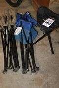 2 Cloth Folding/Traveling Chairs and Folding Stool