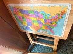 Set of Three Wooden TV Tray Tables