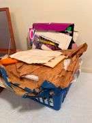 Sewing Lot with Patterns, Threads, and Malden Photo Collage