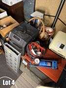 Salvage Lot- Misc. Items Including- Glassware, Furniture, Clothe Rack, Window, Jumper Cables, Etc. (BUYER RESPONSIBLE FOR REMOVAL)