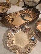 Silver Plated Bowls, Trays, and Glass