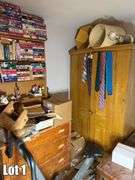 Salvage Lot- Misc. Items Including- Computer, Monitor, Lamps, Shelving, Etc. (BUYER RESPONSIBLE FOR REMOVAL)