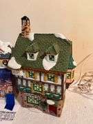 Department 56 Dickens Village O'Well China 1997 "Black Forest Cafe" & "Public House" Buildings