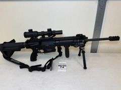 Heckler & Koch MR 762 A1 Semi-Automatic Rifle with Weaver scope, bipod, and sling.