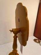 Decorative Yellow Accent Table with Bird and Branch Design