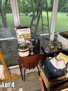 Salvage Lot- Misc. Items Including- Glassware, Furniture, Clothe Rack, Window, Jumper Cables, Etc. (BUYER RESPONSIBLE FOR REMOVAL)