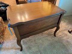 Wooden Side Table with Two Drawers