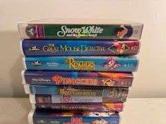 Disney VHS Tape Lot: Featuring Classics Like Snow White and Pinocchio