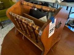 Wooden Magazine Rack
