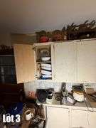 Salvage Lot- Misc. Items Including- Fridge, Display Cabinets, Cookware, Dishes, Etc. ( Oven/Range & Dishwasher NOT included)(BUYER RESPONSIBLE FOR REMOVAL)