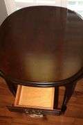 Wood Queen Anne Style End Table with drawer  21.5"x24"x27"                          **Matches Lot #15