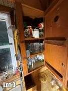 Salvage Lot- Misc. Items Including- Fridge, Display Cabinets, Cookware, Dishes, Etc. ( Oven/Range & Dishwasher NOT included)(BUYER RESPONSIBLE FOR REMOVAL)
