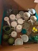 Mixed Lot of Mugs, Glasses, and some Salt & Pepper Shakers