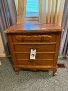 Wood 3-Drawer Nightstand