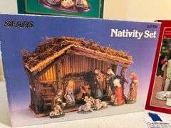 Three Nativity Sets: Sears, Kirkland's, and Mistletoe Mountain