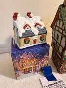 Department 56 Dickens Village O'Well China 1997 "Black Forest Cafe" & "Public House" Buildings
