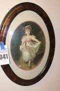 Oval Framed  Vintage Style Print - Young Girl - Thomas Lawrence   23"x17"x5"