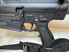 Heckler & Koch MR 762 A1 Semi-Automatic Rifle with Weaver scope, bipod, and sling.