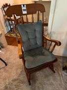 Wood Rocking Chair with Padded Seat