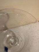 Large Clear Glass Vase with Bubble Design