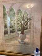 Framed Palm Tree Print Signed 'Viv'