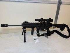 Heckler & Koch MR 762 A1 Semi-Automatic Rifle with Weaver scope, bipod, and sling.