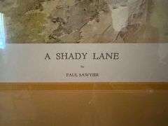 Framed "A Shady Lane" Print by Paul Sawyier