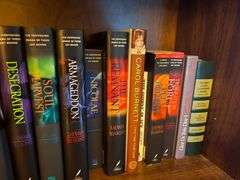 Collection of Books on Shelves